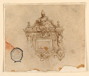 Design for Pendant with Woman in Helmet by Unknown artist