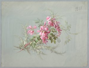 Design for Wallpaper and Textile: Flowers and Birds