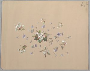Design for Wallpaper and Textiles: Flowers by Unknown artist