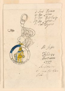 Design for a Badge of the Sicilian Military Order by Unknown artist