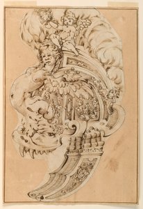 Design for a Decorative Burgonet by Unknown artist