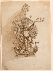 Design for a Monstrance by Unknown artist