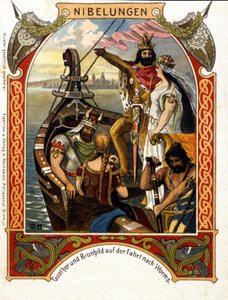 Die Nibelungen, opera composed by Heinrich Dorn in 1854, German conductor and composer. Chromolithograph of the 19th century by Unknown artist