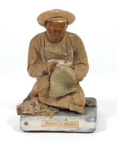 Dirzee, or Tailor, terracotta figurine, India, c.1880 by Unknown artist