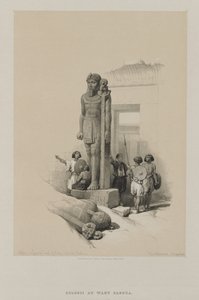 Egypt and Nubia, Volume II: Colossus in Front of the Temple at Wady Saboua, Nubia by Unknown artist
