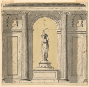 Elevation of a Wall of a Vestibule by Unknown artist