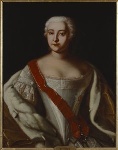 Portrait of Empress Elizabeth of Russia (1709-1762) by Unknown artist