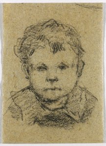 Emil Gauguin as a Child, Wearing a Collared Shirt by Unknown artist