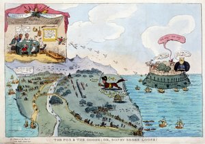 English Cartoon about Napoleon Bonaparte - in Napoleon I, Caricatures, Dummy Collection. 1814 - 1815. B.H.V.P.