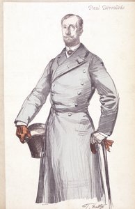 Engraving by Paul Deroulede (1846-1914), French Writer and Politician, Founder of Boulangisme and the League of Patriotes by Unknown artist