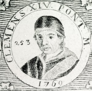 Engraving by Pope Clement XIV (1705 - 1774)