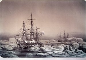 Expeditions in Antarctica (southern pole): the ship “Astrolabe” (new name of the “Shell”) by Jules Dumont d