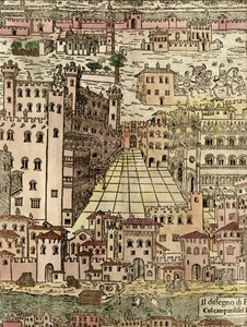 Ferrara: view of the city (detail) by Unknown artist