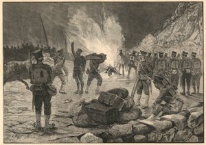 First Sino-Japanese War - Japanese Sino War, debarkment at Chemulpo (Inchon in Korea) in 1894 - Engraving of 1894 by Unknown artist