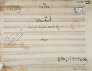 First page of Mithridate, King of Pontus, opera by Mozart (1770) by Unknown artist