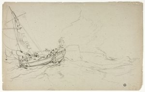 Fishing Boats at Sea by Unknown artist
