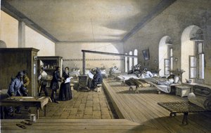 Florence Nightingale at Scutari Hospital in Turkey around 1855 by Unknown artist