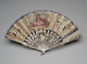 Folding fan with a courting scene, c.1770-80