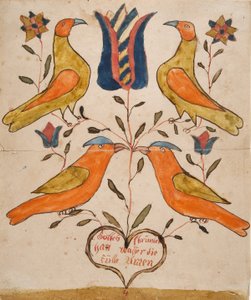 Four Birds, Tulip, and Heart