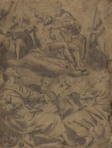 Four Evangelists and the Vision of God Holding the Dead Christ with the Instruments of the Passion by Unknown artist