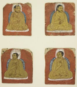 Four Miniature Inscribed Portraits of Four Lamas by Unknown artist