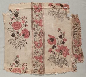 Fragment of Woodblock Printed Linen