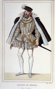 François de Lorraine (1519-1563). Duke of Aumale, then 2nd Duke of Guise. French Lieutenant General. Engraving from 1830.