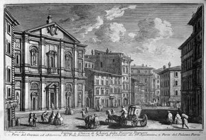 From the Church of St. Louis of the French to Rome. End of the 18th century by Unknown artist