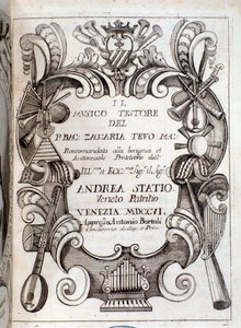 Frontispiece of Il Musico Testore by Zaccaria Tevo by Unknown artist