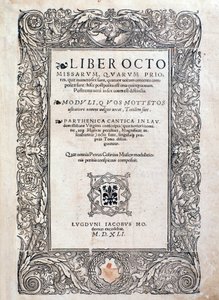 Frontispiece from Liber Octo Missarum (1541) by Unknown artist