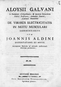 Frontispiece of "De Viribus Electricitatis in Motu Musculari Commentarius" by Luigi Galvani