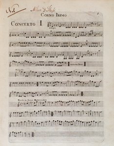 Frontispiece of Musical Score of Six Concertos in 8 Parts by G B Sammartini and J A Hasse by Unknown artist