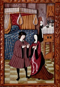 Gallant Encounter in a Bedroom by Unknown artist