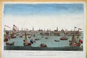 General view of Amsterdam taken from the sea 18th century by Unknown artist
