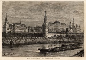 General view of the Kremlin, the geographic center of Moscow and the political center of Russia, the neighborhood built in the 14th century has always been expanded and restored throughout the country