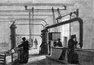 General view of the ice factory (Ferdinand Square process)
