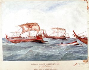 Greek and Etruscan warships by Unknown artist