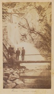 Group of People at Seven Falls, Cheyenne Cañon, Colorado by Unknown artist