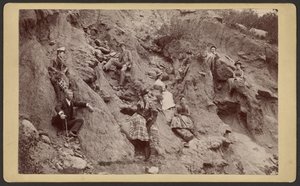 [Group Posed on Hillside] by Unknown artist