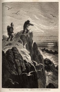 Hans, a hunter who had accompanied Doctors Hayes and Kane on an earlier Arctic expedition, before abandoning them to settle in an Eskimo village, signals Hayes