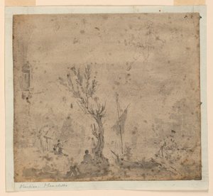 Harbor Scene by Unknown artist
