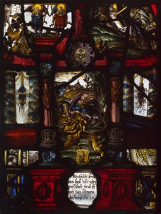 Heraldic Panel of Samson and the Lion by Unknown artist