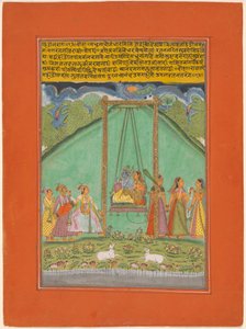 Hindol Raga, page from a Garland of Musical Ragas (Ragamala) Set by Unknown artist
