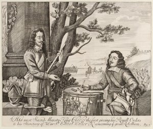 His Most Sacred Majesty King Charles I giving his Royal Orders to his Secretary concerning the great Rebellion