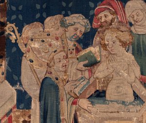 History of Saint Piat and Saint Eleutherius, Scene 13: Baptism of Blanda (detail) by Unknown artist