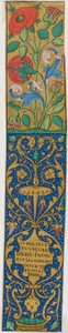 Illuminated Border with Flora and Grotesques from a Manuscript by Unknown artist