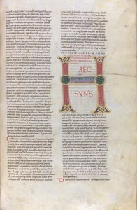 Incipit of the Book of Deuteronomy, Capital Letter with the Inscription Haec Sun, 11th Century