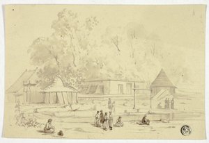 Indian Village Beside Stream