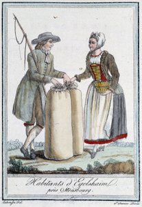 Inhabitants near Strasbourg - in Encyclopedia of Travels by Grasset Saint Sauveur, edition Paris by Unknown artist