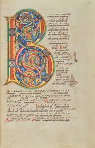Inhabited Initial B by Unknown artist